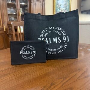 A sweet bible verse Big Tote and mini Tote. Durable, waterproof and makes you 😃